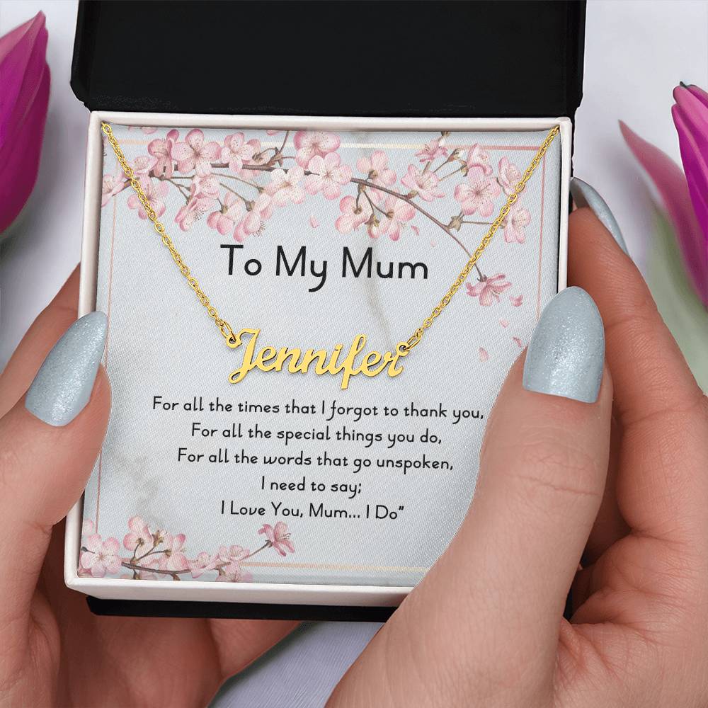 To My Mum Personalized Name Necklace, To My Mom Necklace, Mom Gift, Mom Necklace, Mom Birthday Gift, To Mum Gift, For Her, To My Mom
