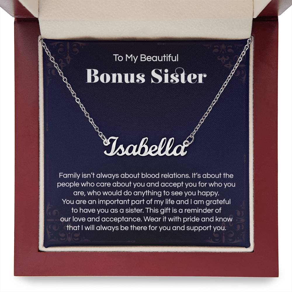 Sister Gifts, Sterling Silver Interlocking 2 Hearts Necklace for Sister in Law, Sister in Law Birthday Gift for Bonus Sister, Unbiological Sister Gifts, Christmas Jewelry