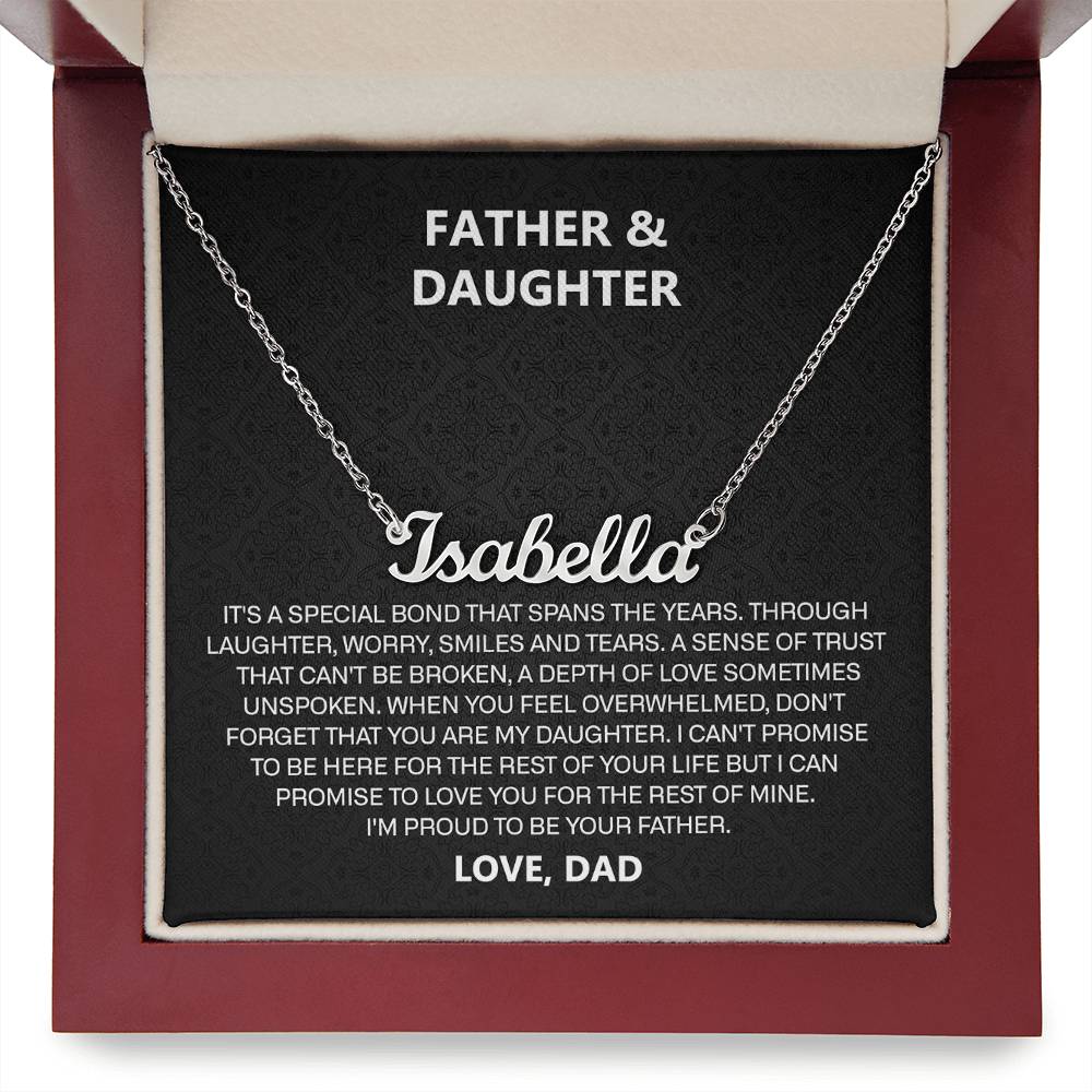 To My Daughter Necklace From Dad , Father Daughter Gifts From Dad, Birthday Gift For Daughter Adult, Father Daughter Necklace