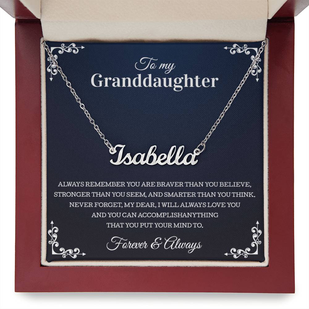 To My Granddaughter Personalized Necklace Perfect Heartfelt Birthday, Graduation Or Holiday Gift For Your Granddaughter