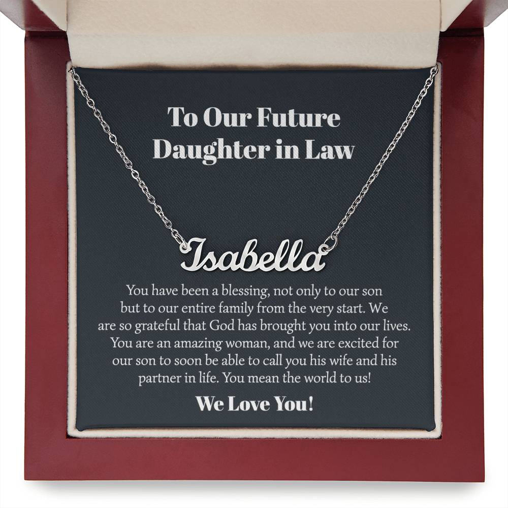 To Our Future Daughter in Law Personalized Name Necklace