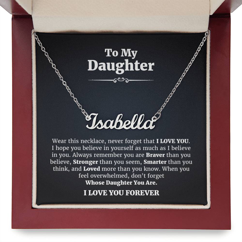 To My Daughter | I Love You Forever | Personalized Name Necklace