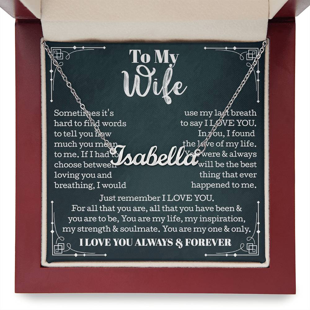 wife best name necklace