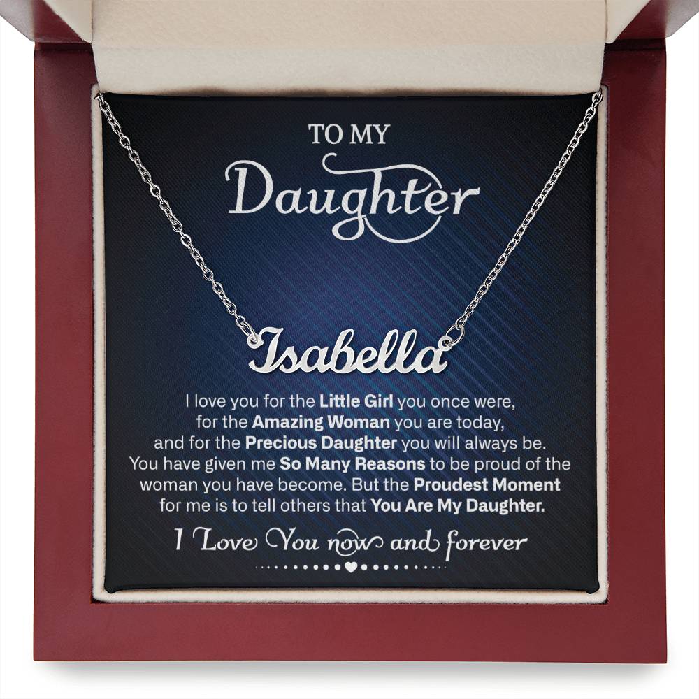 To My Daughter | Proudest Moment | Personalized Name Necklace