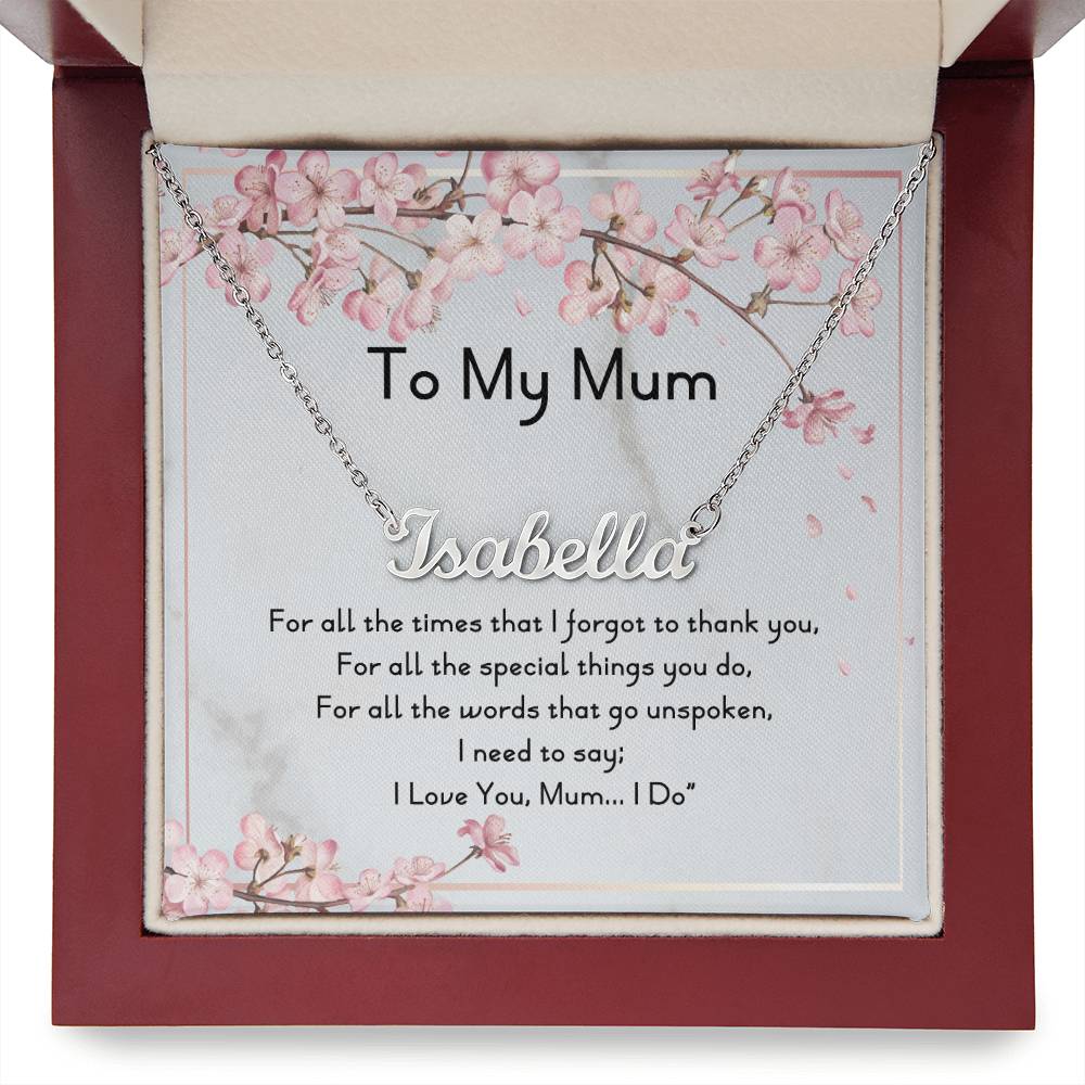 To My Mum Personalized Name Necklace, To My Mom Necklace, Mom Gift, Mom Necklace, Mom Birthday Gift, To Mum Gift, For Her, To My Mom