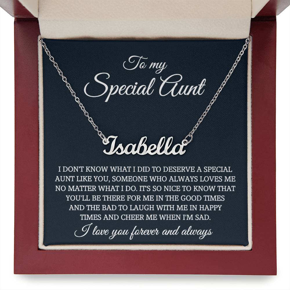 To My Aunt Personalized Necklace Gifts, Best Aunt Ever Necklace Jewelry Sentimental Gifts for Aunt Auntie