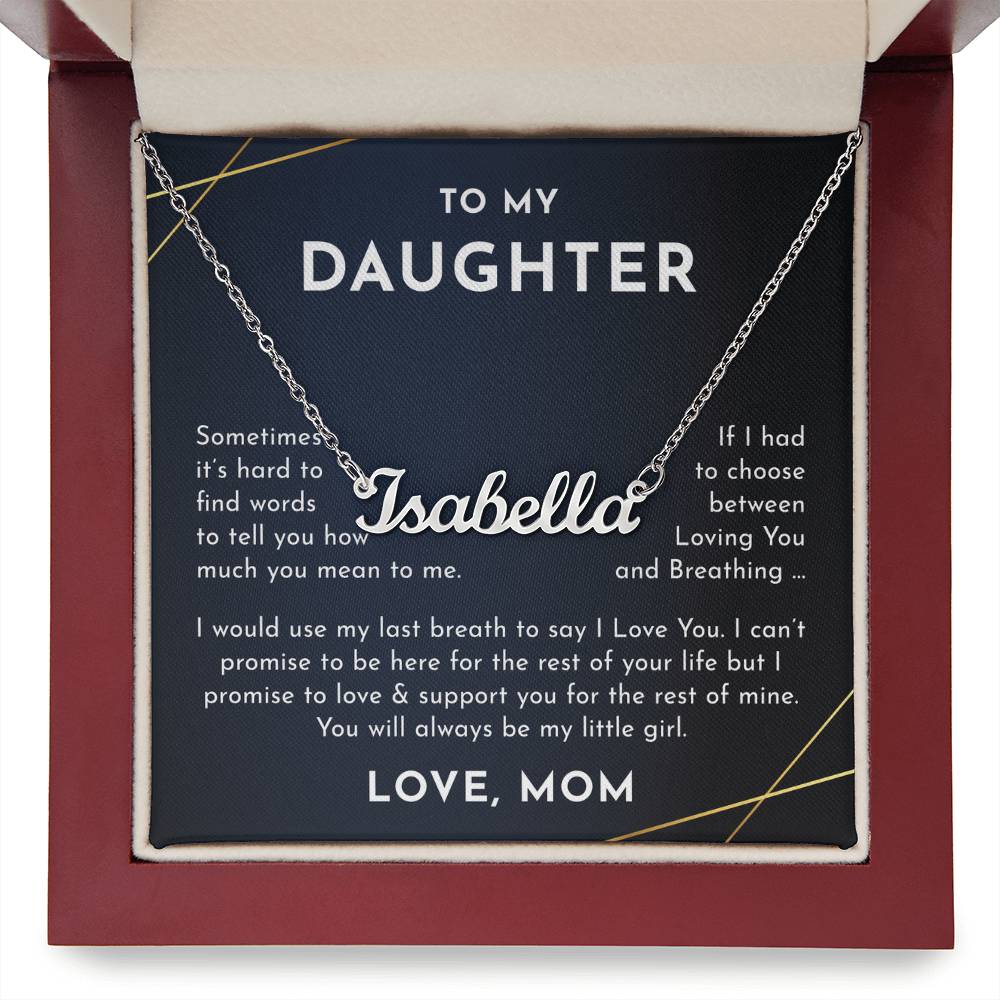 daughter mom name necklace