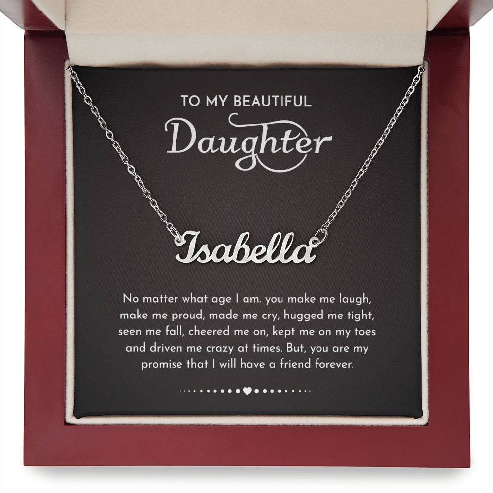Daughter Gifts From Mom Dad To My Daughter Necklace Graduation Gifts Birthday Christmas Message Card LED Gift Box