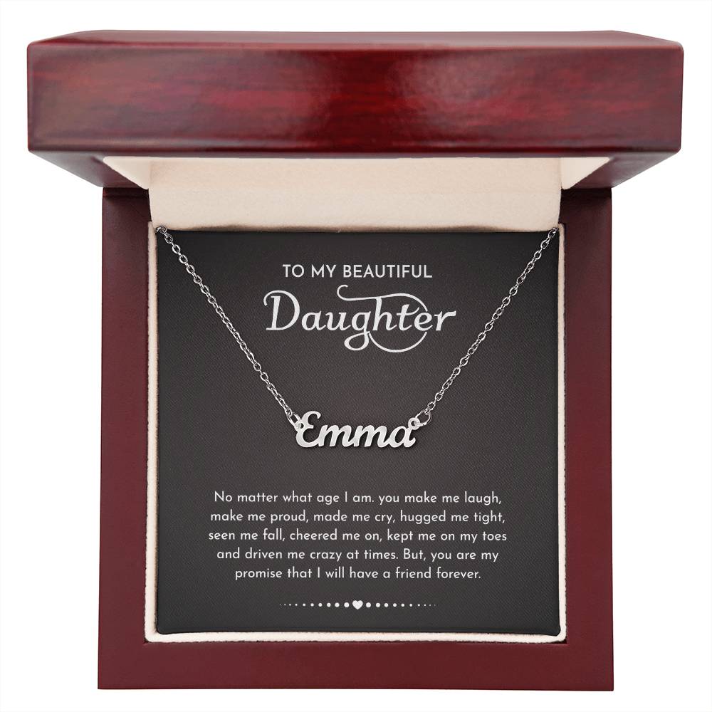 Daughter Gifts From Mom Dad To My Daughter Necklace Graduation Gifts Birthday Christmas Message Card LED Gift Box