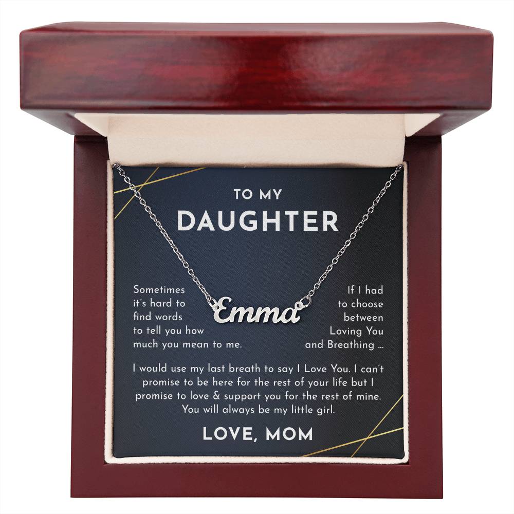 daughter mom name necklace