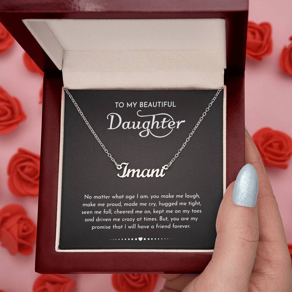 Daughter Gifts From Mom Dad To My Daughter Necklace Graduation Gifts Birthday Christmas Message Card LED Gift Box