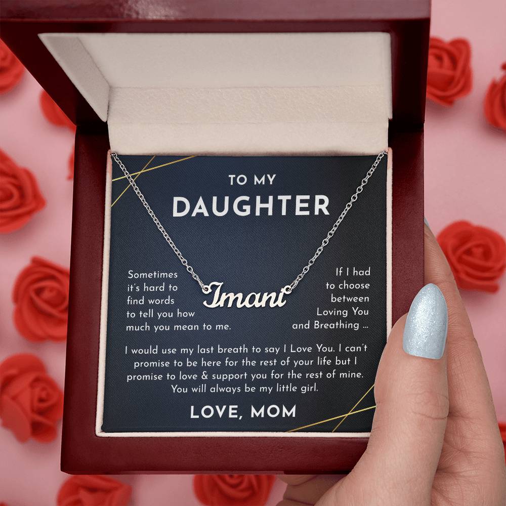 daughter mom name necklace