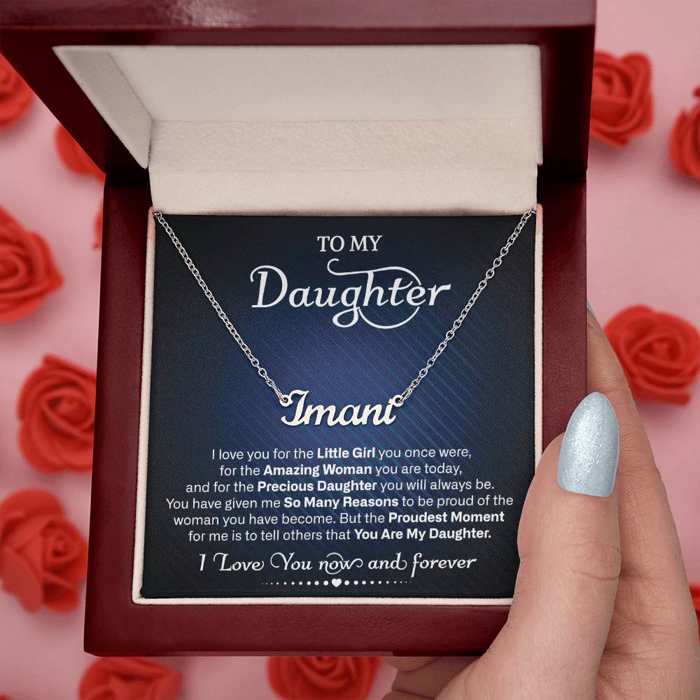 To My Daughter | Proudest Moment | Personalized Name Necklace