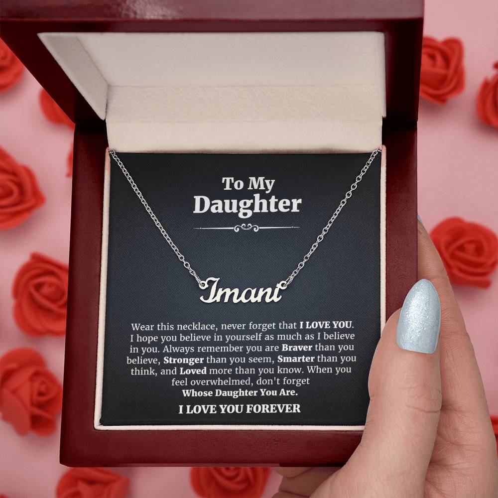 To My Daughter | I Love You Forever | Personalized Name Necklace