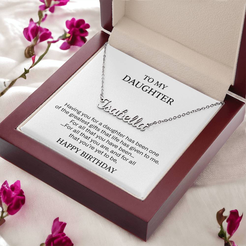 217 daugher name neckalce