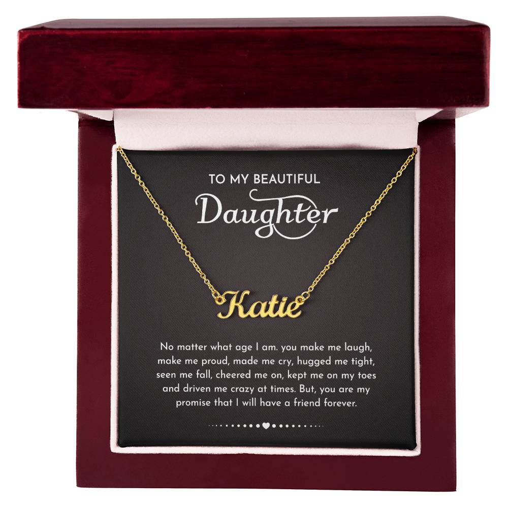 Daughter Gifts From Mom Dad To My Daughter Necklace Graduation Gifts Birthday Christmas Message Card LED Gift Box