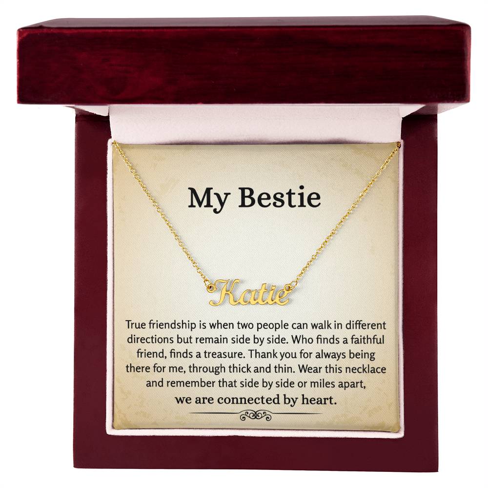 To My Bestie Necklace, Alluring Beauty Necklace With Message Card And Gift Box, Gift For My Bestie, Bestie Necklace, Gift for Best Friend.