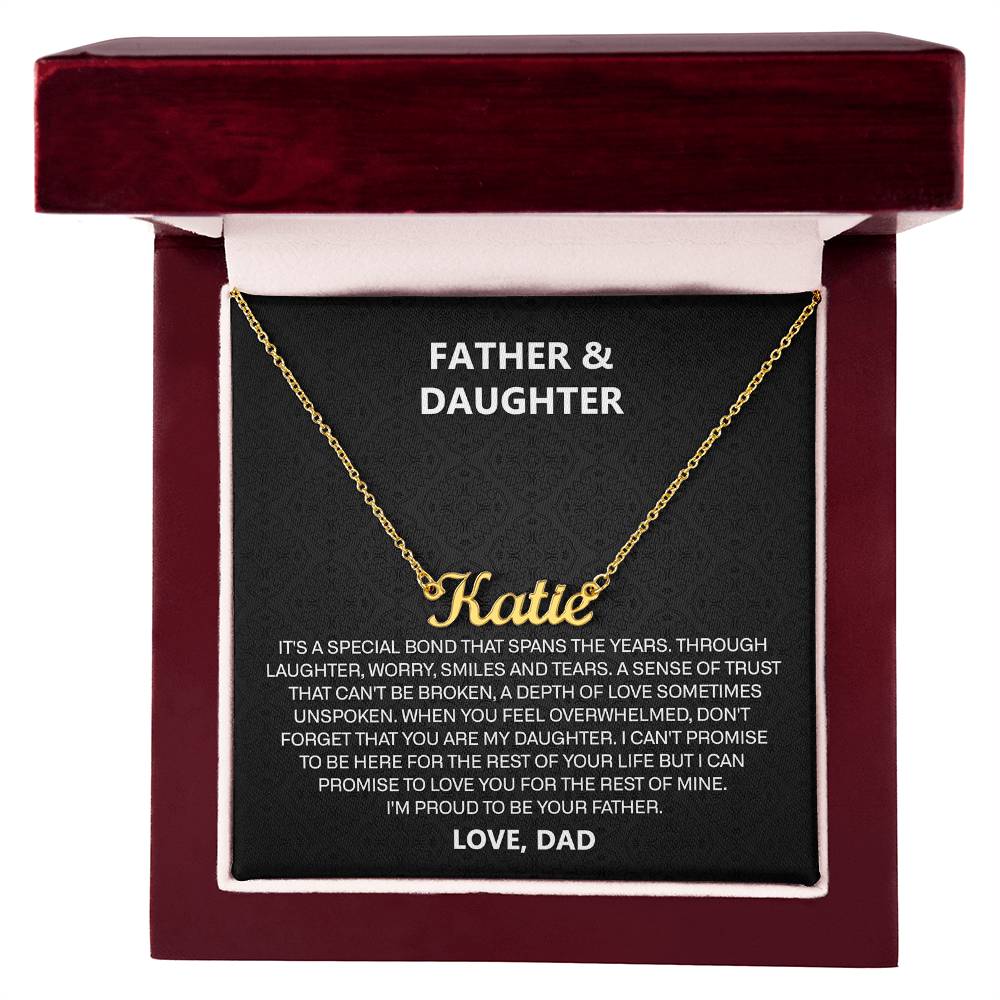 To My Daughter Necklace From Dad , Father Daughter Gifts From Dad, Birthday Gift For Daughter Adult, Father Daughter Necklace