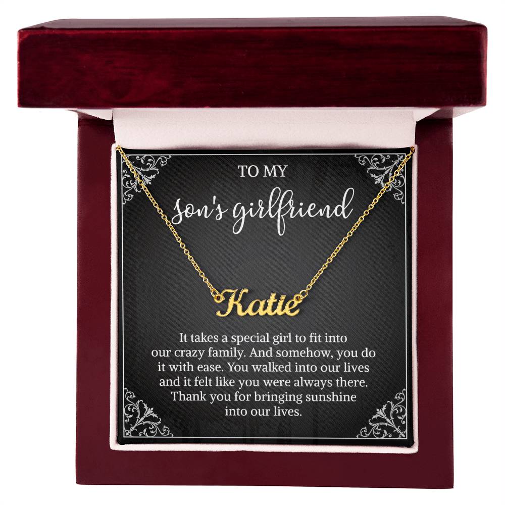 Sons Girlfriend Necklace from Mom, To my Son's Girlfriend Gifts, Sterling Silver Two Interlocking Infinity Double Heart Necklace, Valentine's Day Jewelry Birthday Gift