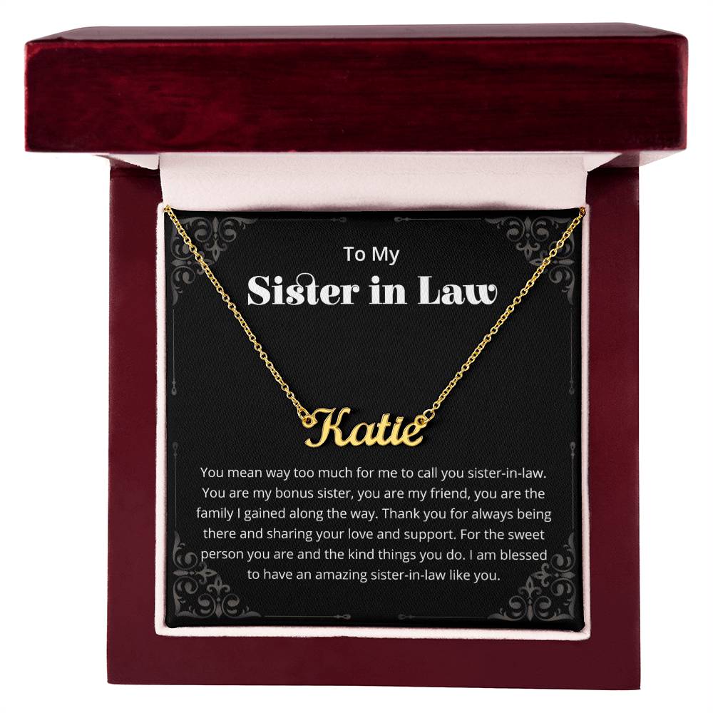Gift for Sister-in-Law from Sister, Groom's Sister Necklace, Birthday Present for Sister-in-Law, Necklace for Future Sister-in-Law, Bonus Sister Gift, Wedding or Engagement Present