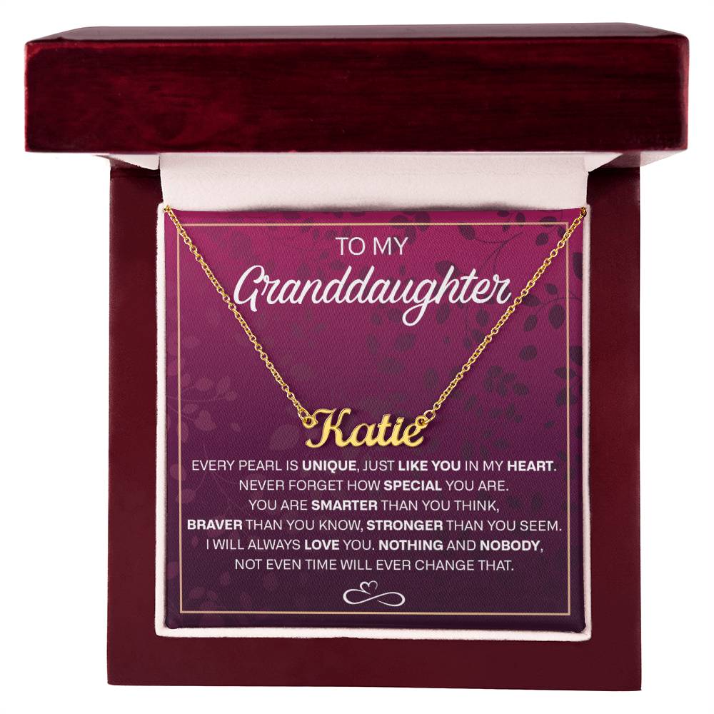 To My Granddaughter name necklace