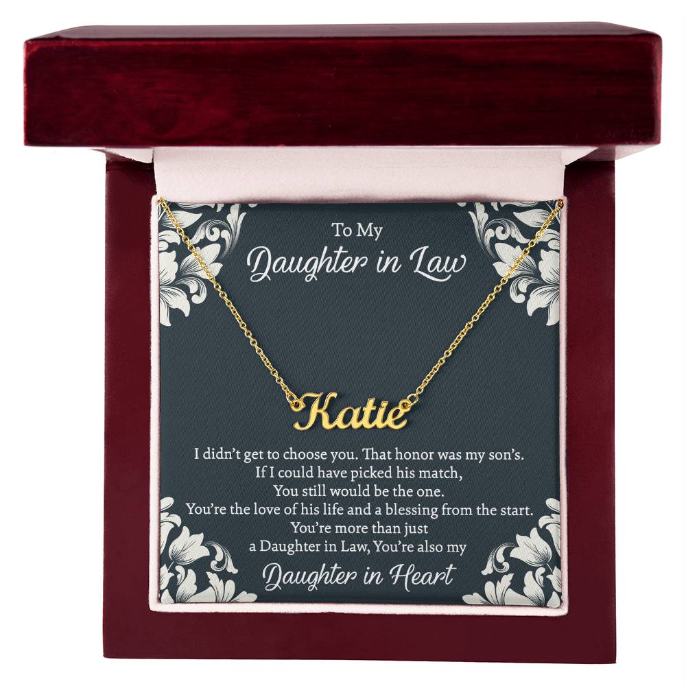 Daughter-in-Law Necklace Gift from Mother-in-Law, To My Daughter-in-Law Honor Pendant Jewelry with Message Card and Gift Box. Surprise Gift for Daughter-in-Law Perfect Daughter-in-Law Gift
