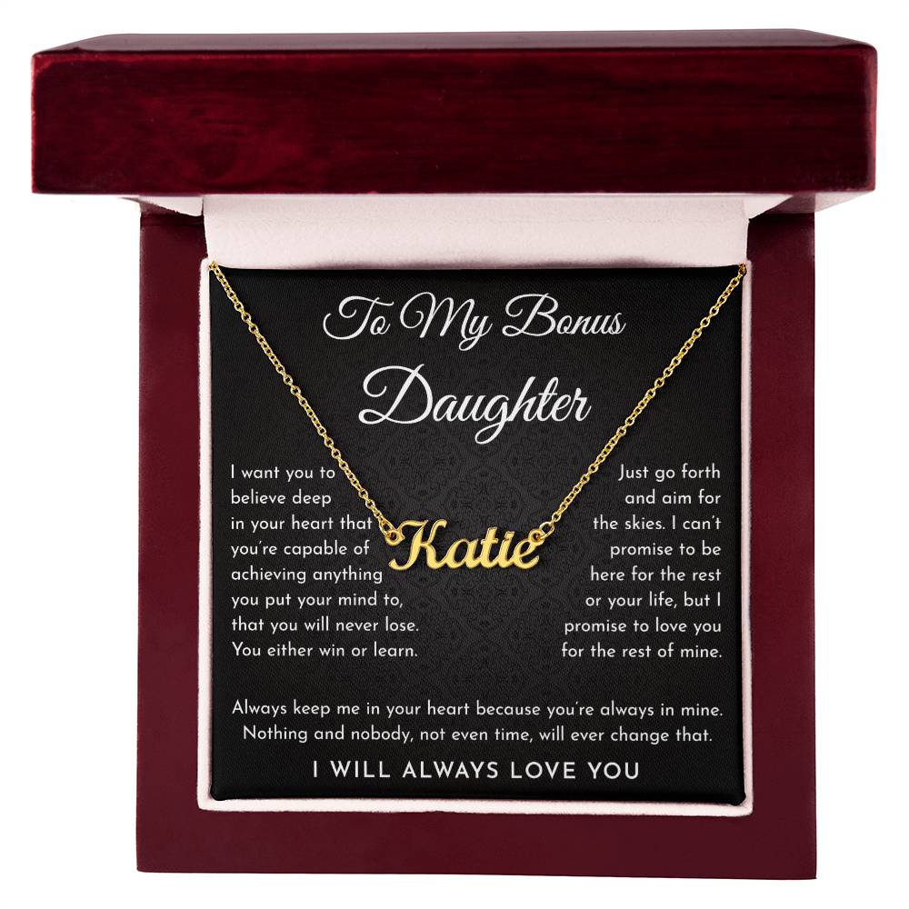 My Bonus Daughter Necklace Bonus Daughter Gift from Stepmom, Stepdaughter Necklace, Gifts for Bonus Daughter, Stepdaughter Jewelry