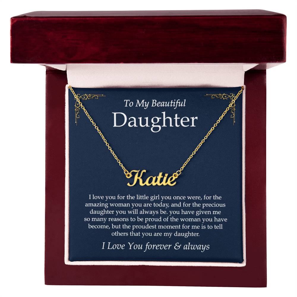 Father to Daughter Gifts from Dad to Daughter Necklace, Father Daughter Necklace for Daughter from Dad, Personalized Name Necklace Gifts