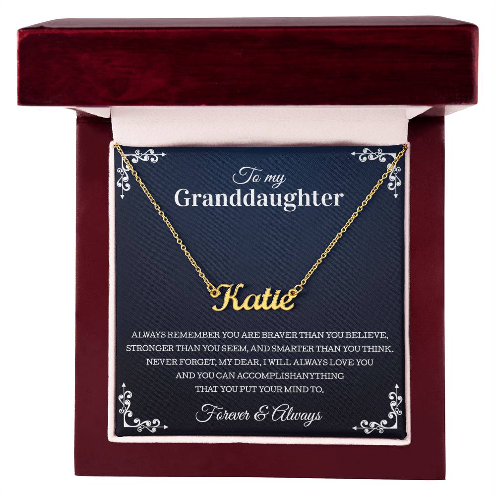 To My Granddaughter Personalized Necklace Perfect Heartfelt Birthday, Graduation Or Holiday Gift For Your Granddaughter