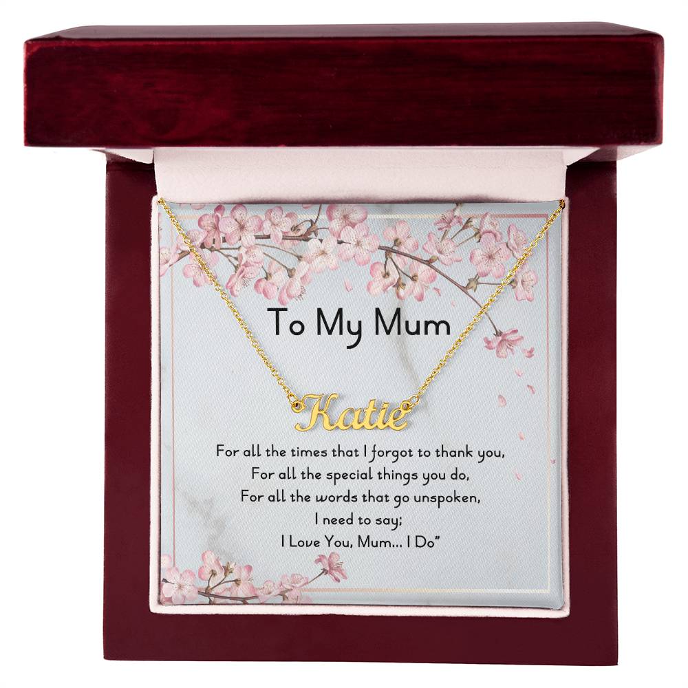 To My Mum Personalized Name Necklace, To My Mom Necklace, Mom Gift, Mom Necklace, Mom Birthday Gift, To Mum Gift, For Her, To My Mom