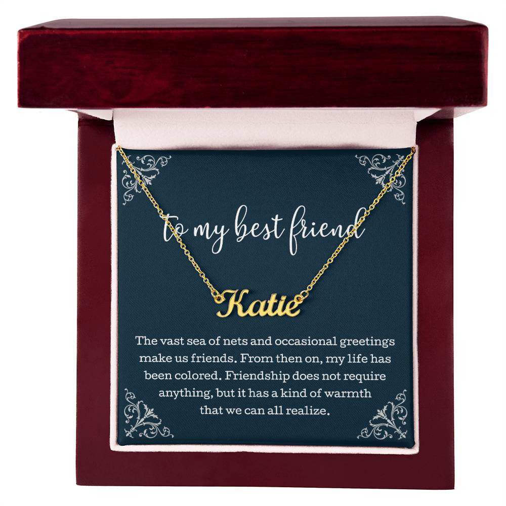 To My Best Friend Necklace, For Best Friend, Friendship Jewelry, Best Friend Necklace With Message Card, Best Friend Jewelry, Birthday Gifts For Best Friend, Happy Birthday Friend