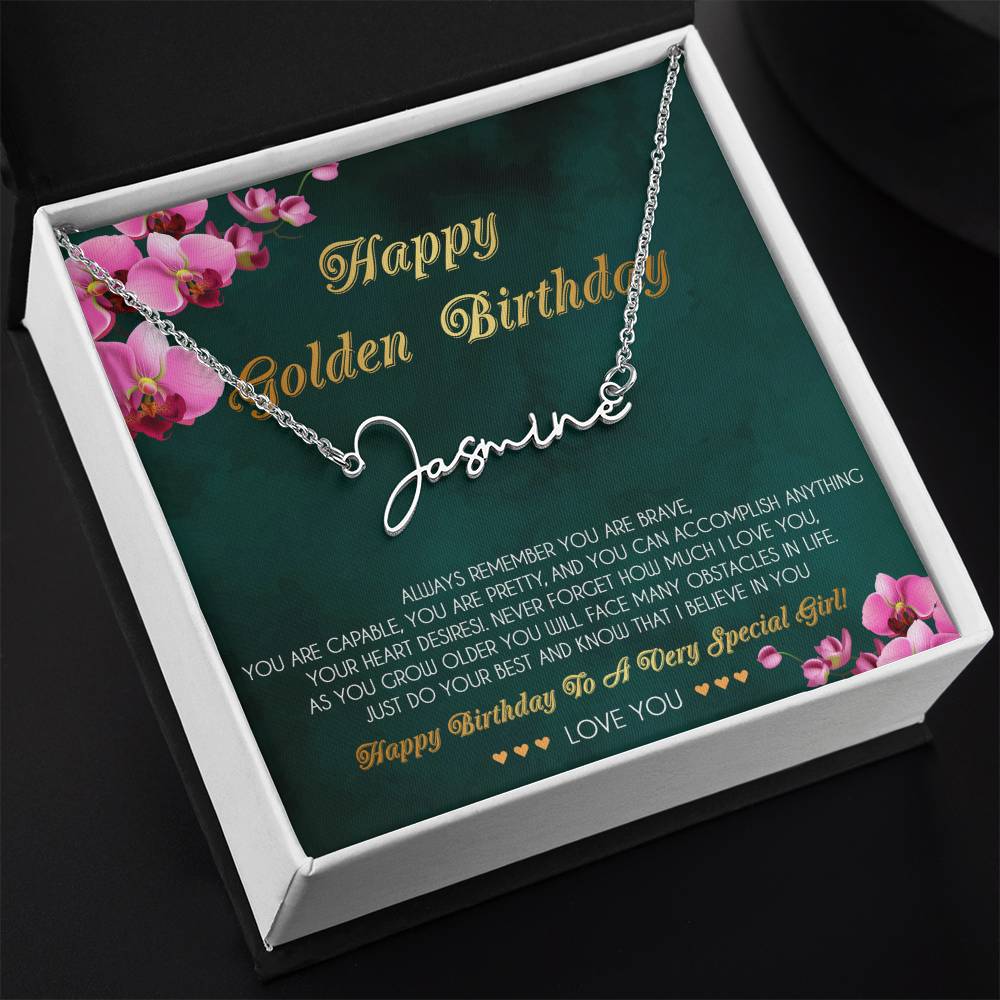 Golden Birthday Gift Necklace • Happy Golden Birthday • Personalized Gift • Meaningful Gift for Her • Custom Birthday Present