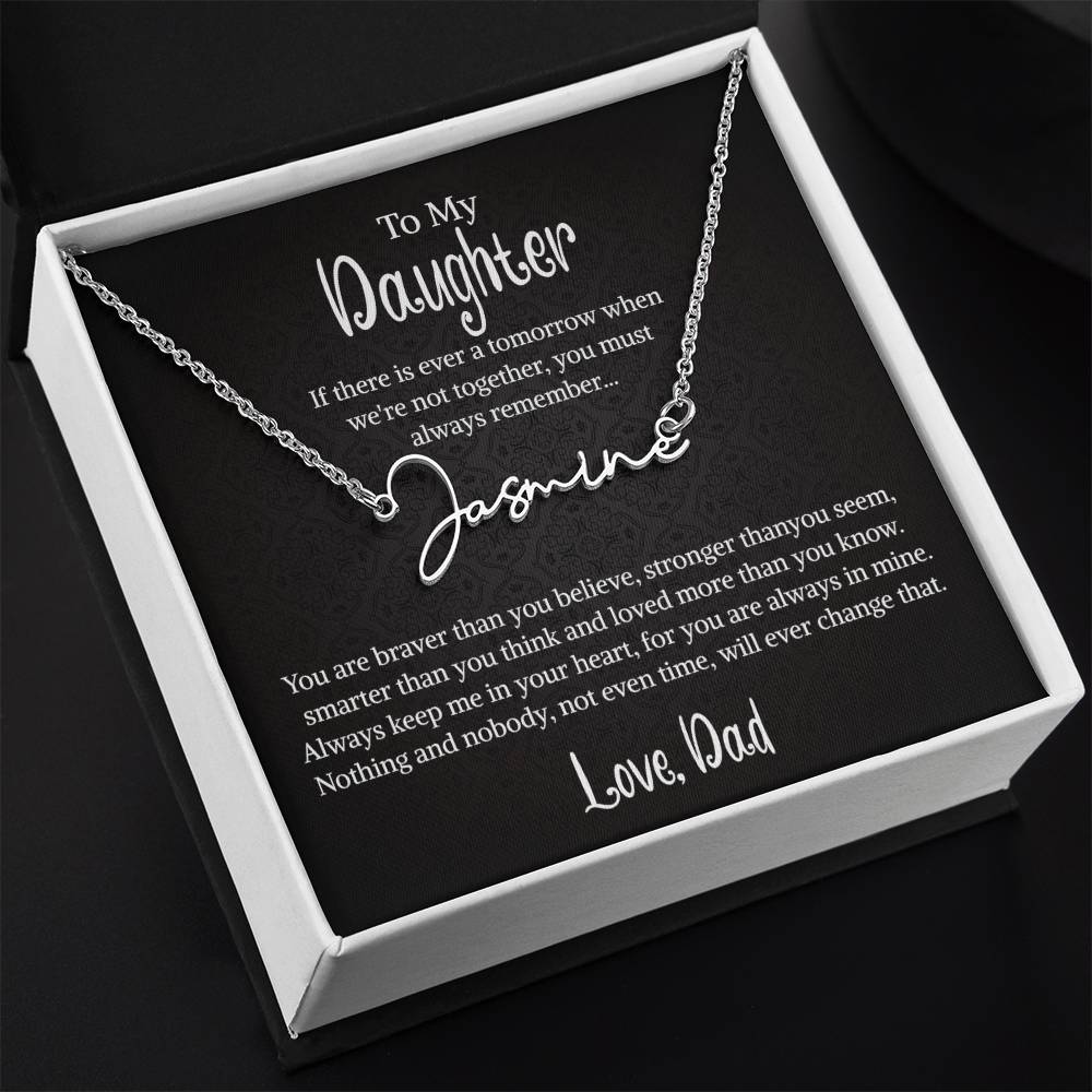 To My Daughter Necklace From Dad, Father Daughter Gifts, Birthday Gift for Daughter, Father Daughter Necklace, Daddy Daughter Gifts For My Daughter