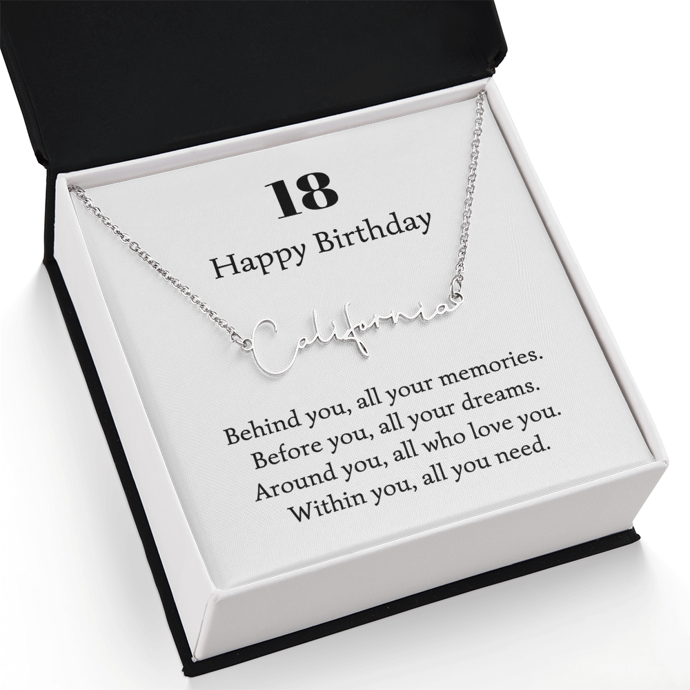217 happy birthday name neckalce signature