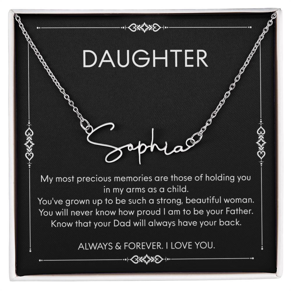 Birthday Gifts For Daughter Necklace, Father Daughter Gifts, Gifts For Daughter From Dad, Daughter Jewelry From Dad