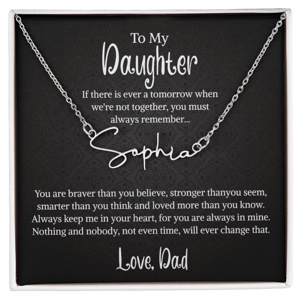To My Daughter Necklace From Dad, Father Daughter Gifts, Birthday Gift for Daughter, Father Daughter Necklace, Daddy Daughter Gifts For My Daughter