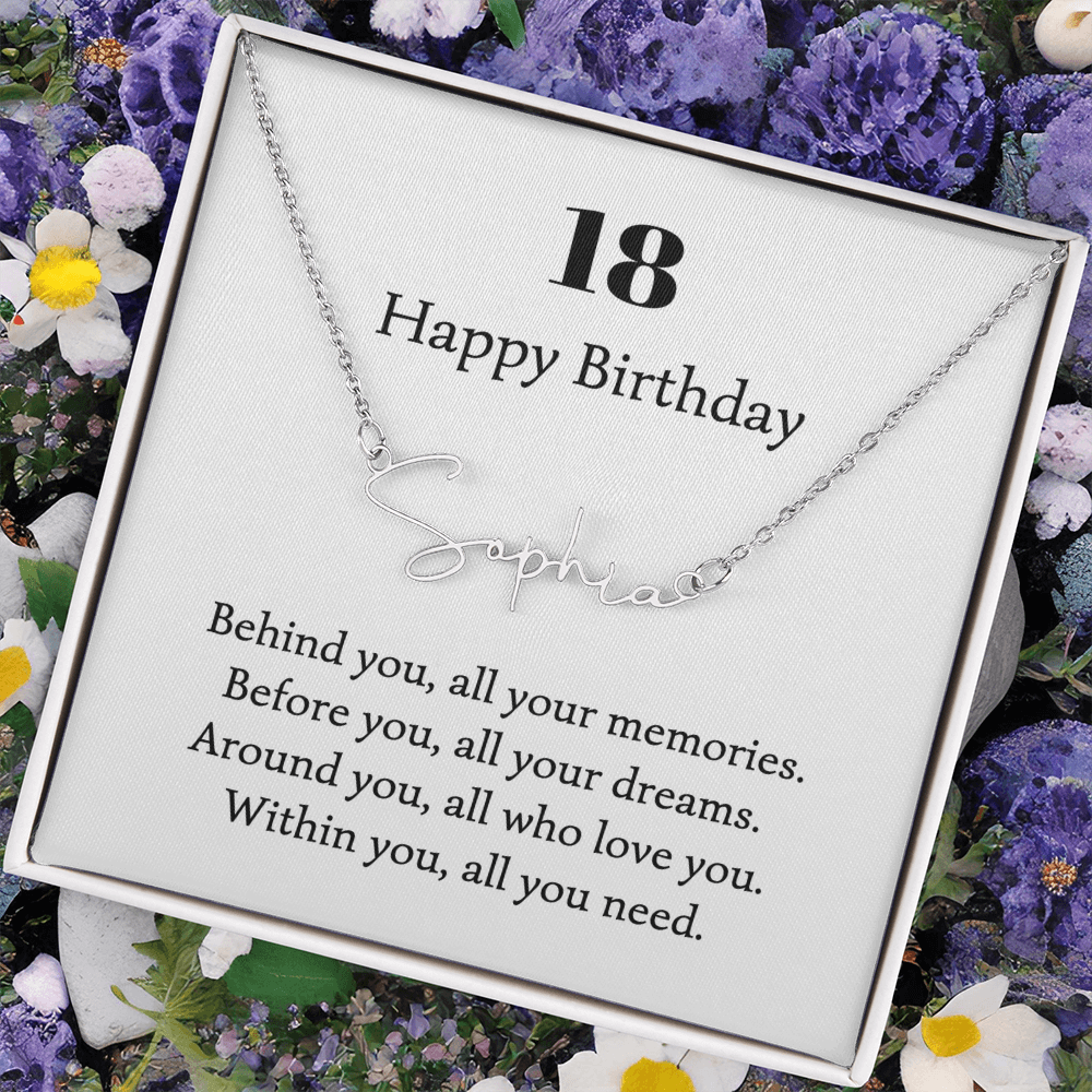217 happy birthday name neckalce signature