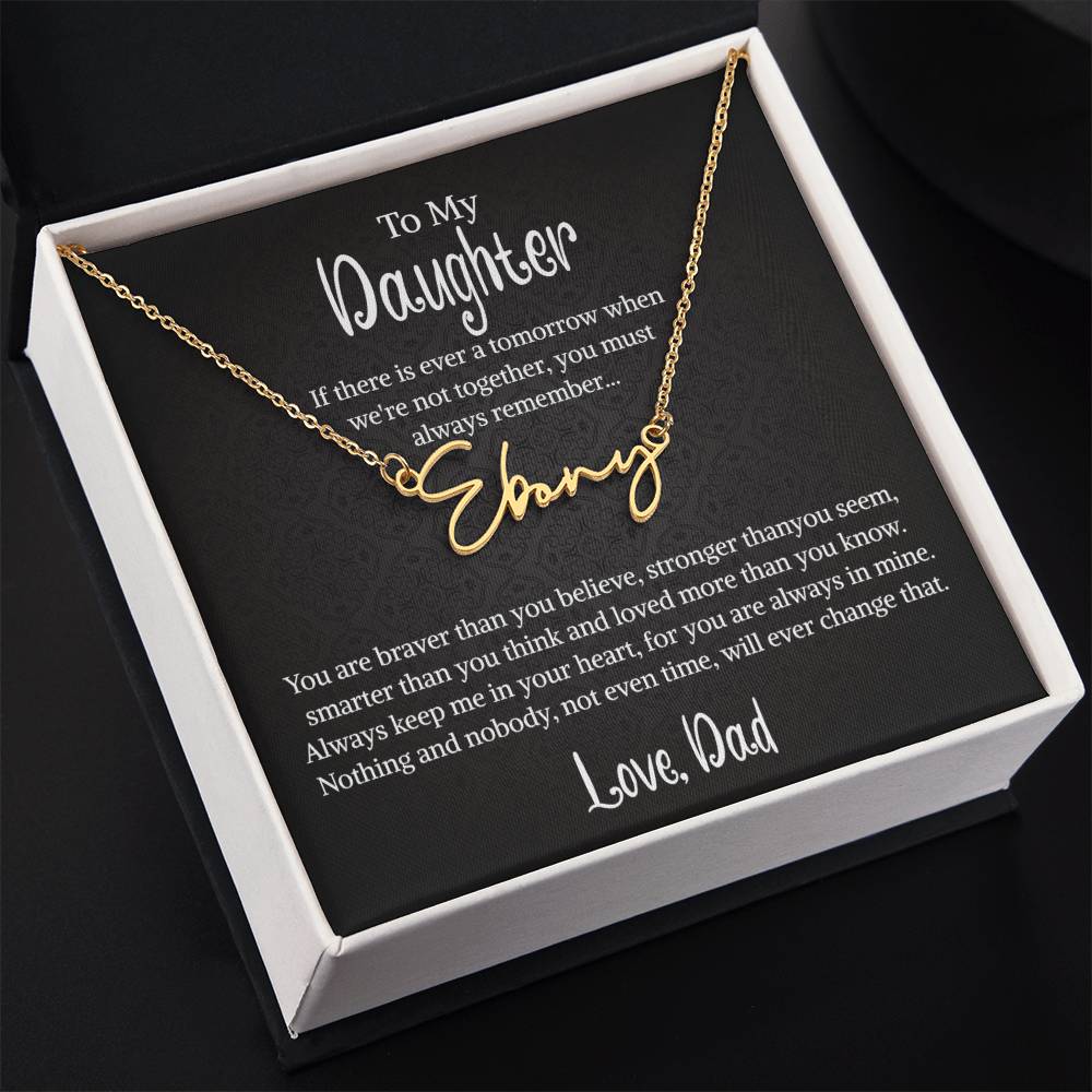 To My Daughter Necklace From Dad, Father Daughter Gifts, Birthday Gift for Daughter, Father Daughter Necklace, Daddy Daughter Gifts For My Daughter