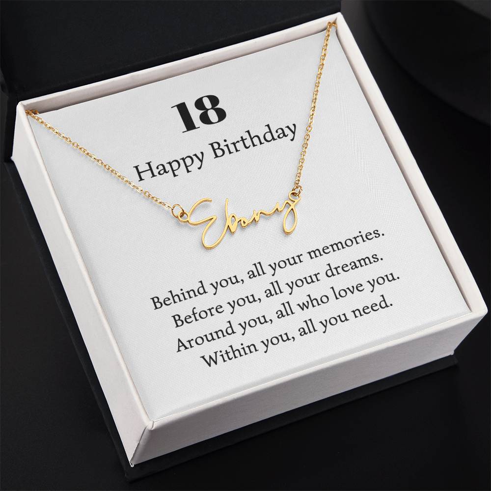 217 happy birthday name neckalce signature
