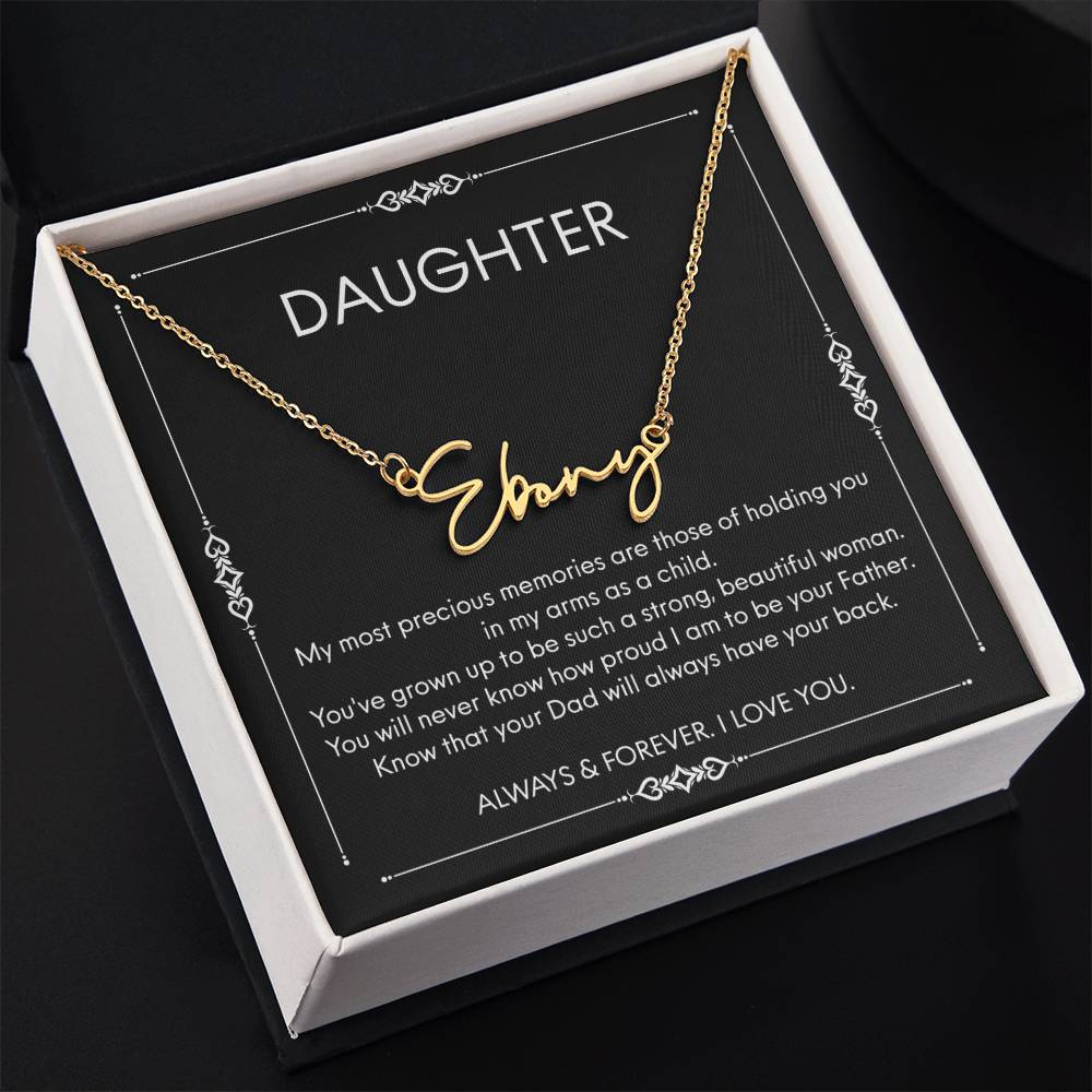 Birthday Gifts For Daughter Necklace, Father Daughter Gifts, Gifts For Daughter From Dad, Daughter Jewelry From Dad