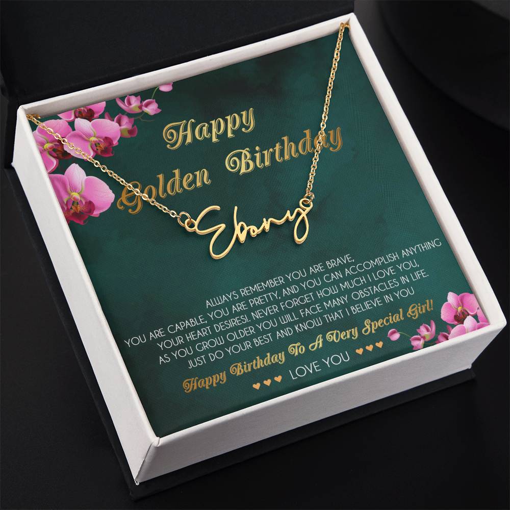 Golden Birthday Gift Necklace • Happy Golden Birthday • Personalized Gift • Meaningful Gift for Her • Custom Birthday Present