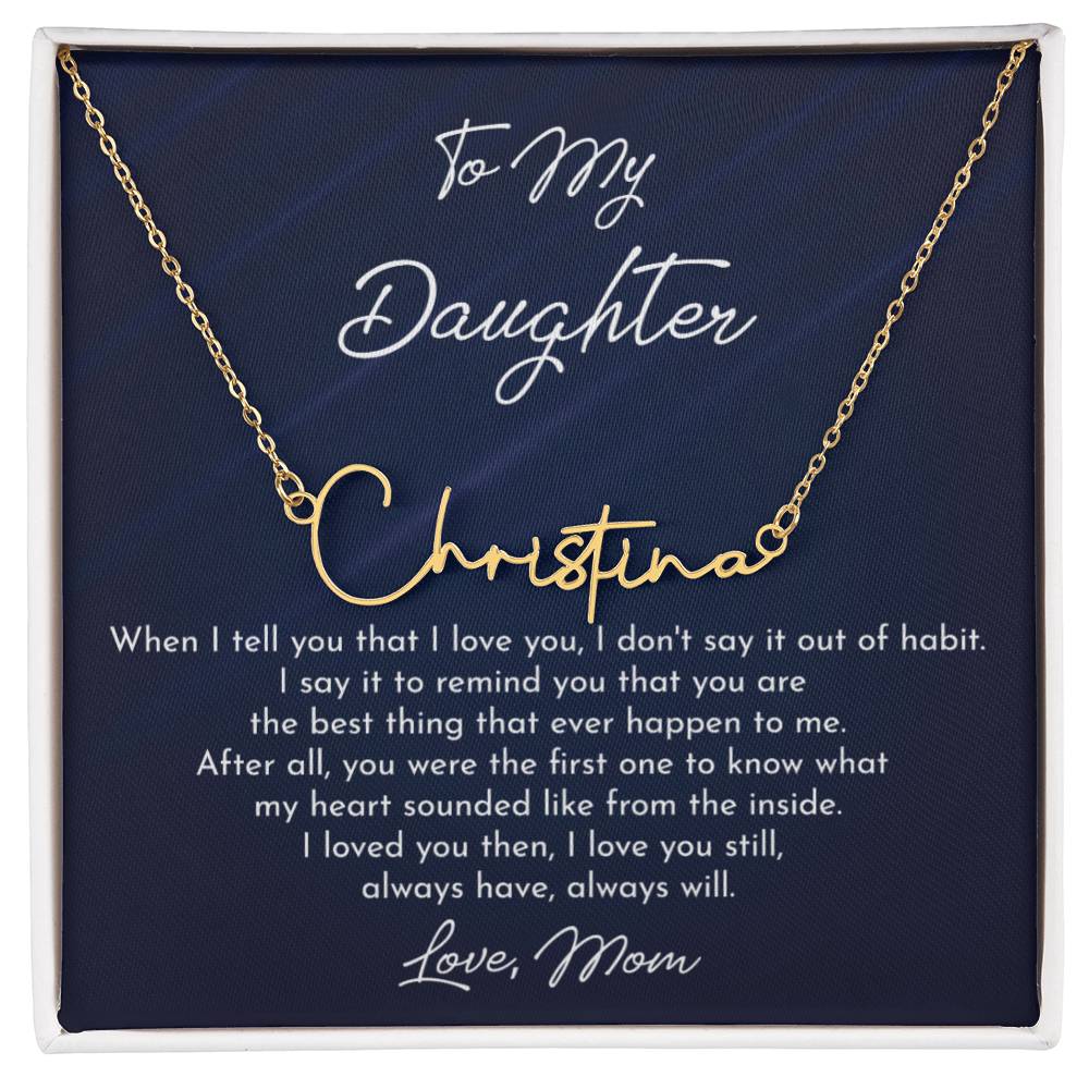 To My Daughter Necklace - A Heartfelt Jewelry Gift from Mom: Show Your Love with This Beautiful and Meaningful Keepsake