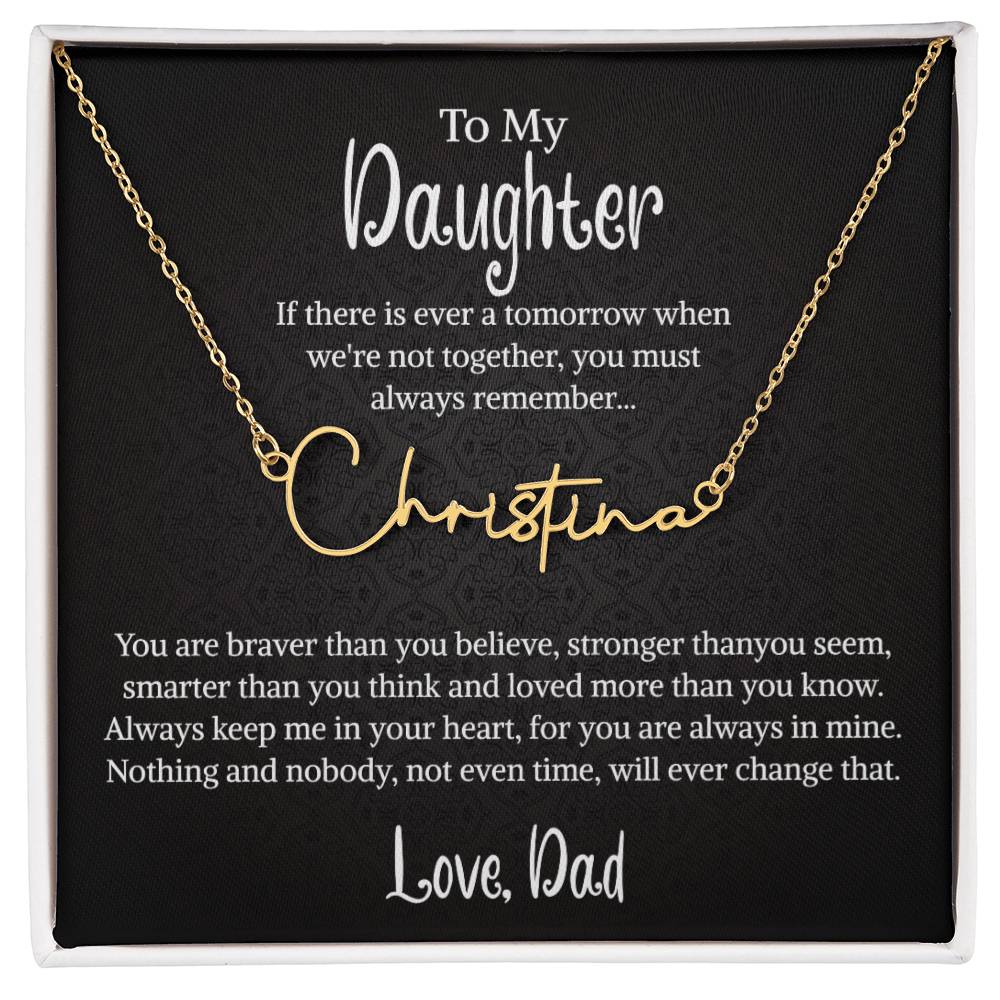 To My Daughter Necklace From Dad, Father Daughter Gifts, Birthday Gift for Daughter, Father Daughter Necklace, Daddy Daughter Gifts For My Daughter
