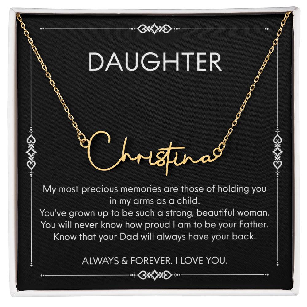 Birthday Gifts For Daughter Necklace, Father Daughter Gifts, Gifts For Daughter From Dad, Daughter Jewelry From Dad