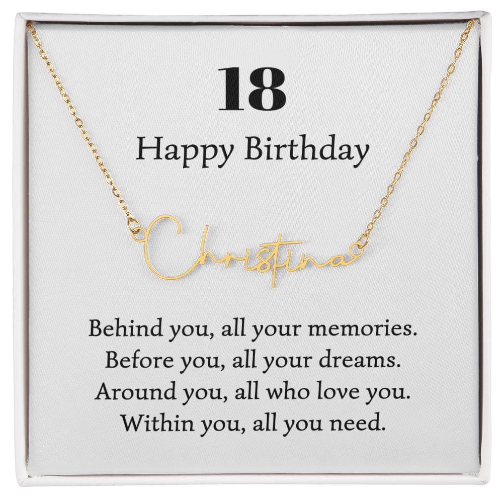 217 happy birthday name neckalce signature