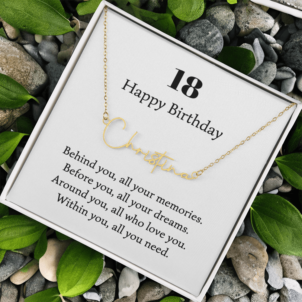 217 happy birthday name neckalce signature