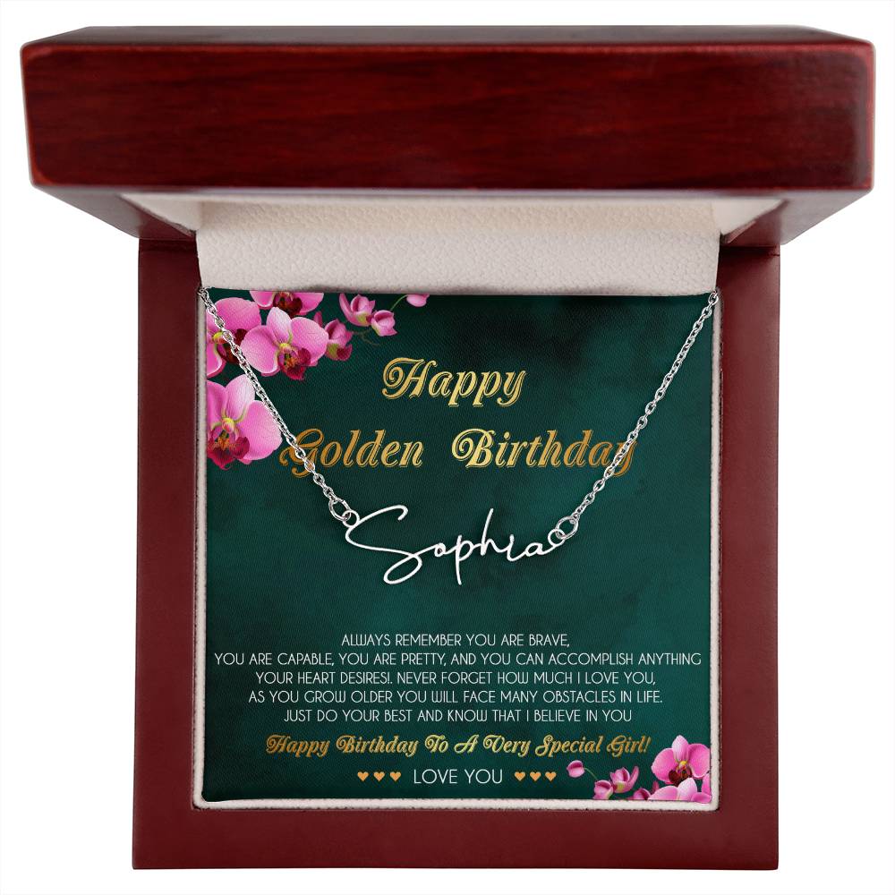Golden Birthday Gift Necklace • Happy Golden Birthday • Personalized Gift • Meaningful Gift for Her • Custom Birthday Present