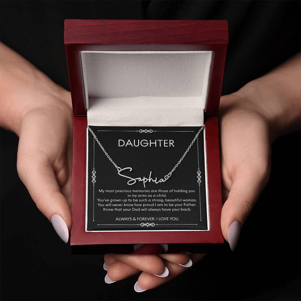 Birthday Gifts For Daughter Necklace, Father Daughter Gifts, Gifts For Daughter From Dad, Daughter Jewelry From Dad