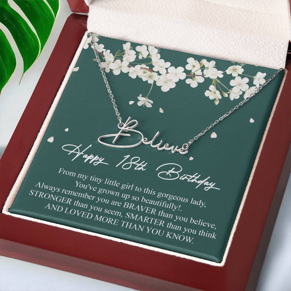 Happy Birthday Necklace Gift For Sweet 18 Girls • Happy 18th Birthday • Love Knot Necklace For Eighteen-Year-Old Teenage Girls