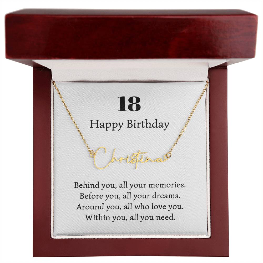 217 happy birthday name neckalce signature